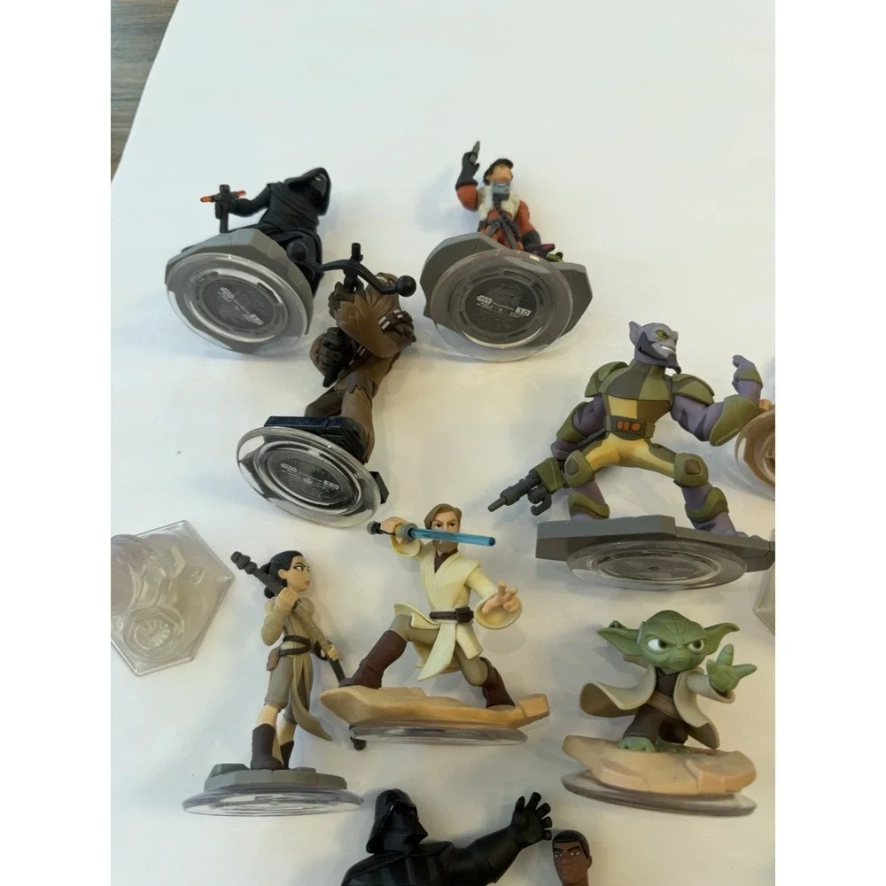 Disney Infinity 3.0 Star Wars Figure Lot Darth Vader Yoda Boba‎ Fett Rey Ahsoka